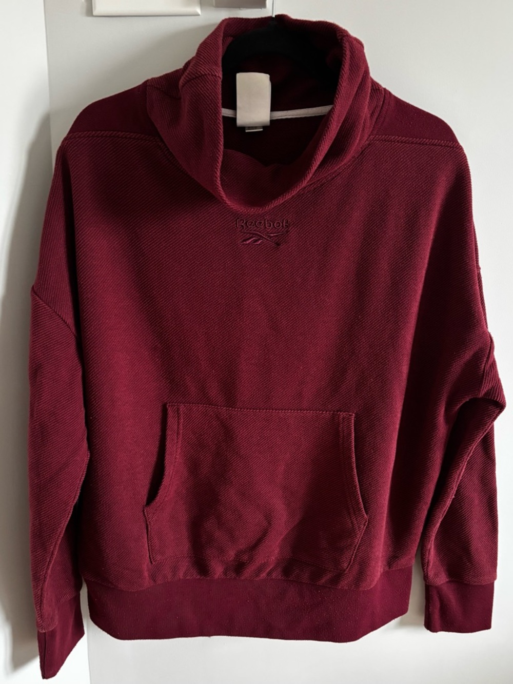 Medium Reebok Burgundy Funnel Neck Pullover